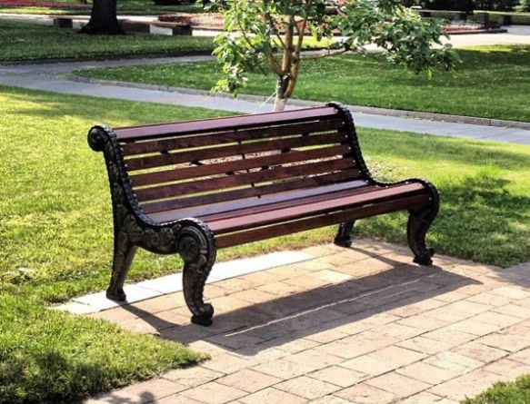 Скамейка чугунная «Городская роща» 2,0 м (2 опоры)