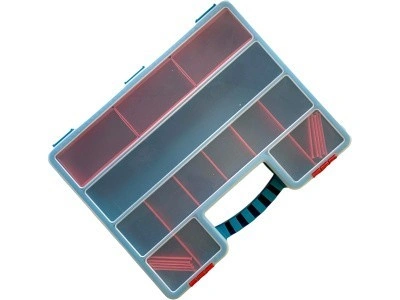 Органайзер 407х340х112 с лотками, с планкой, с разделителями, 22 ячейки, код: 36995