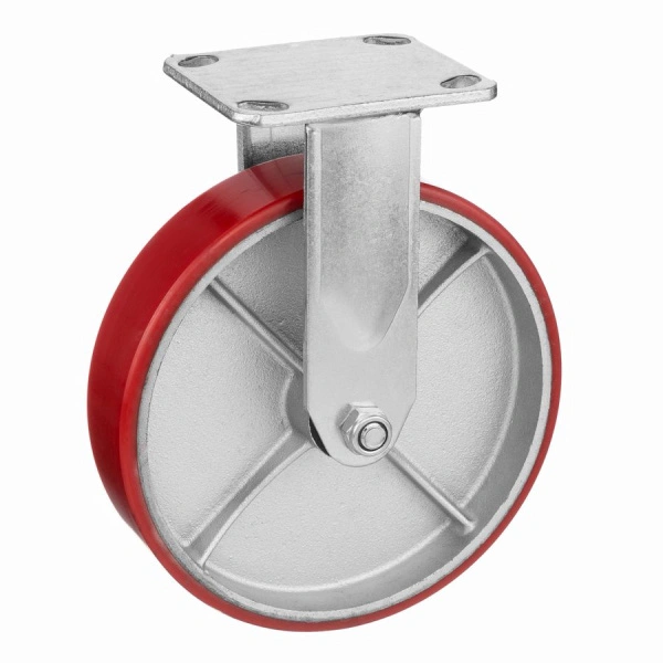 Колесо полиуретановое Стелла-техник 1041-200 неповоротное, диаметр 152мм, грузоподъемность 460кг