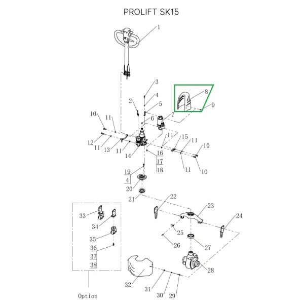 Кожух гидроцилиндра для тележек SK15