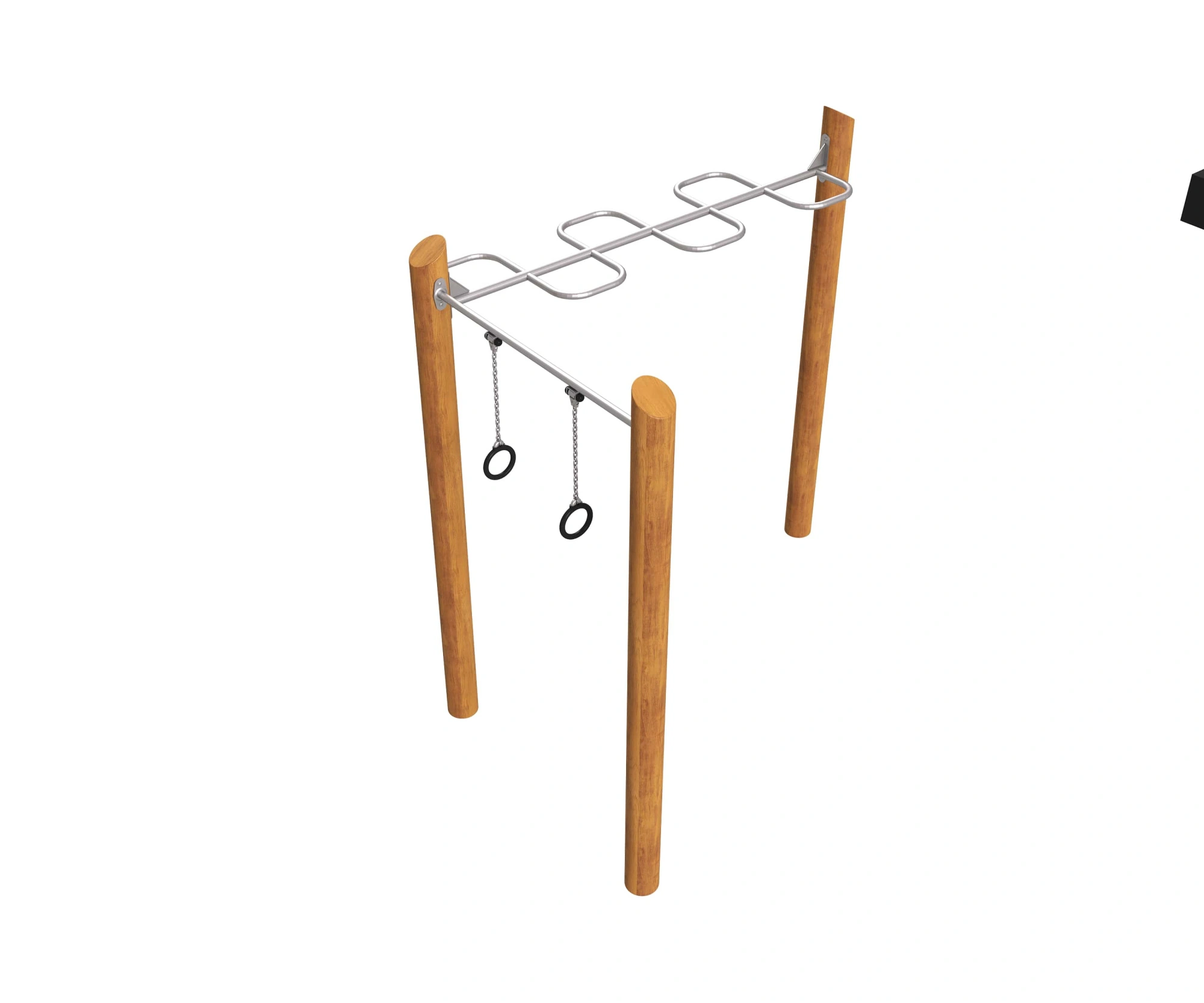 Воркаут ЭКО-8 «Рукоход ЗигЗаг + кольца»