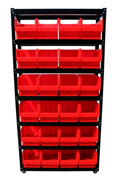 Стеллаж с ящиками для склада на колесах 700K
