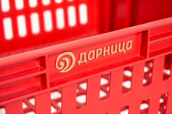 Ящик перфорированный 600×400×152, арт.: 403, объём 27, синий, код: 01468