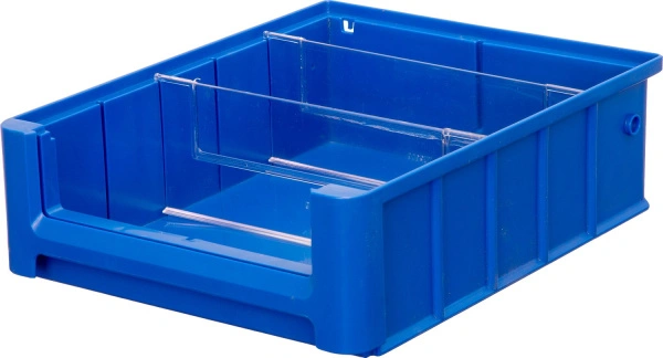 Ящик сплошной 300×234×90 мм, объем 6.32 л., арт.: SK 3209, синий, код: 12369