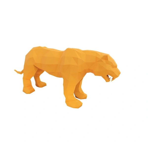 Полигональная фигура «Тигр»