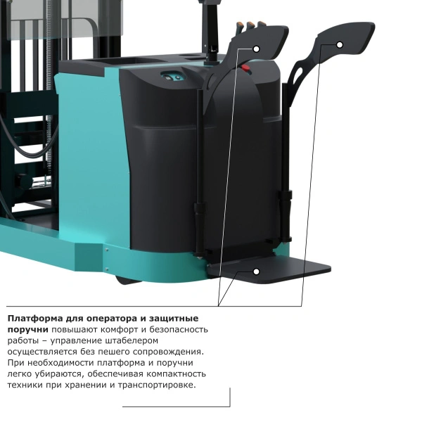 Штабелер с выдвижной мачтой (мини-ричтрак) PROLIFT PRO MRV1640 li-ion