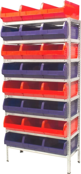 Ящик сплошной 500×310×200 мм, объем 31 л., арт.: 5005, синий, код: 10041