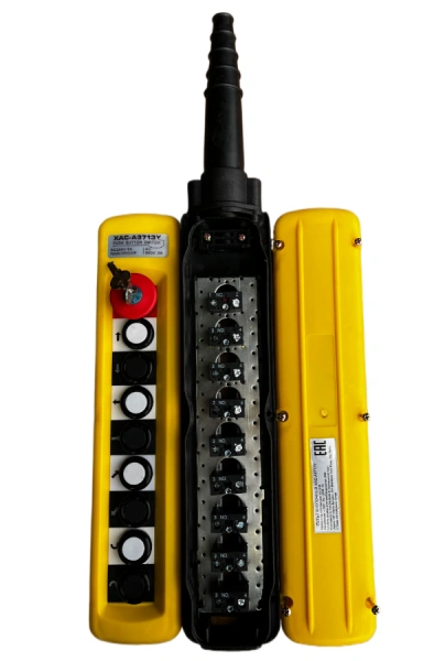 Пульт управления XAC-A8713Y для тали (8 кнопок, 1 скорость, ключ-марка, стоп, IP65, 380В)