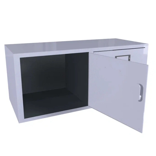 Шкаф для касок на 2 ячейки 356x816x350 мм Светло-серый