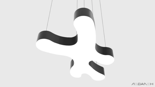 Светильник облако CLOUD S1800 6000K 137W, корпус черный